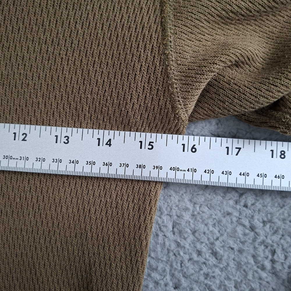 Vintage Morgan Mills Arctex Large Thermal Waffle Knit Shirt Long Sleeve Brown‎ - Picture 4 of 6